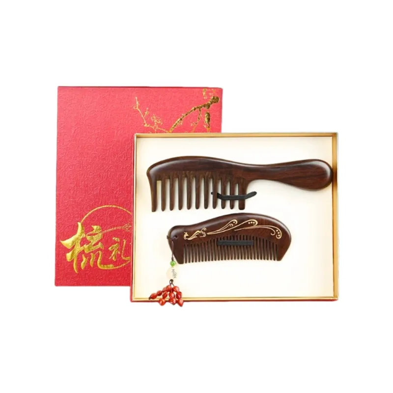 ANTINOB Ebony Wood Comb Box Shunfa Low Static Electricity-9