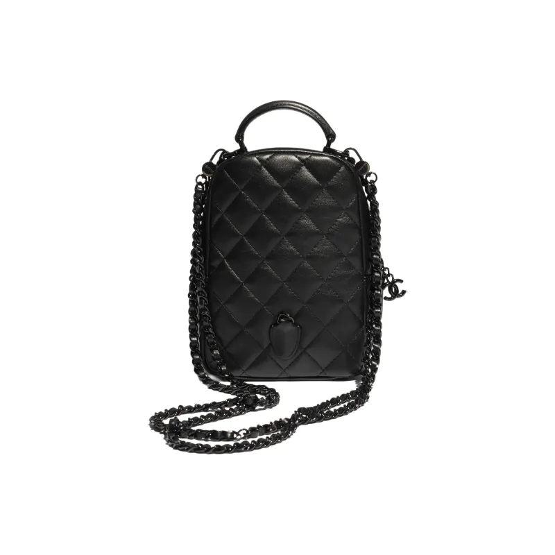CHANEL Classic Flap CF Lambskin Backpack Mini Women's Black-3