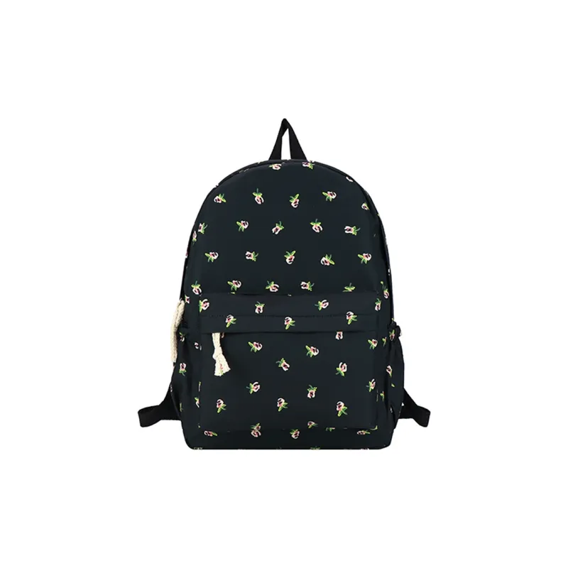 XIANGSU Nylon Backpack Unisex Green/Black/Pink/White-5