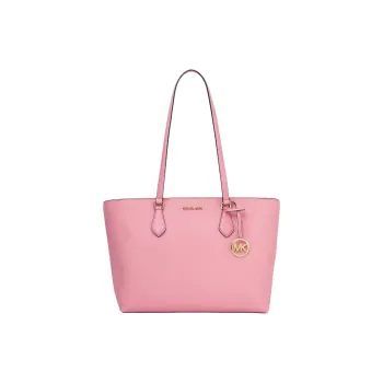 MICHAEL KORS Sheila Coated Canvas Tote Bag, Shopping Bag, Handbag, Shoulder Bag Large Size Women's Carnation Pink