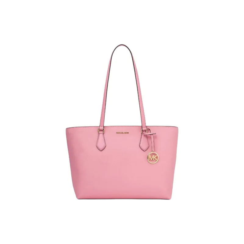MICHAEL KORS Sheila Coated Canvas Tote Bag, Shopping Bag, Handbag, Shoulder Bag Large Size Women's Carnation Pink-0