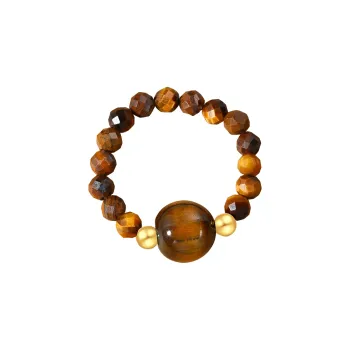 CHOW KING SANG Tiger's Eye Stone Rings Unisex