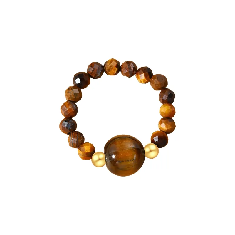 CHOW KING SANG Tiger's Eye Stone Rings Unisex-0