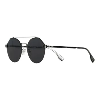 FENDI Alloy Metal Aviator Sunglasses Unisex Black