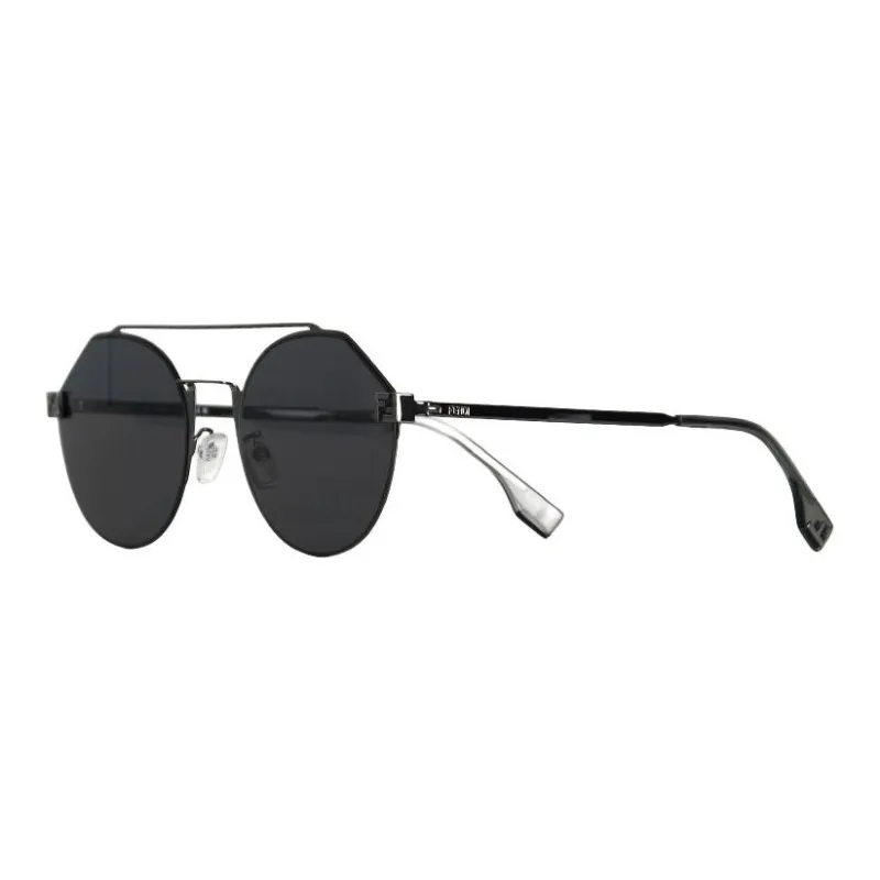 FENDI Alloy Metal Aviator Sunglasses Unisex Black-0