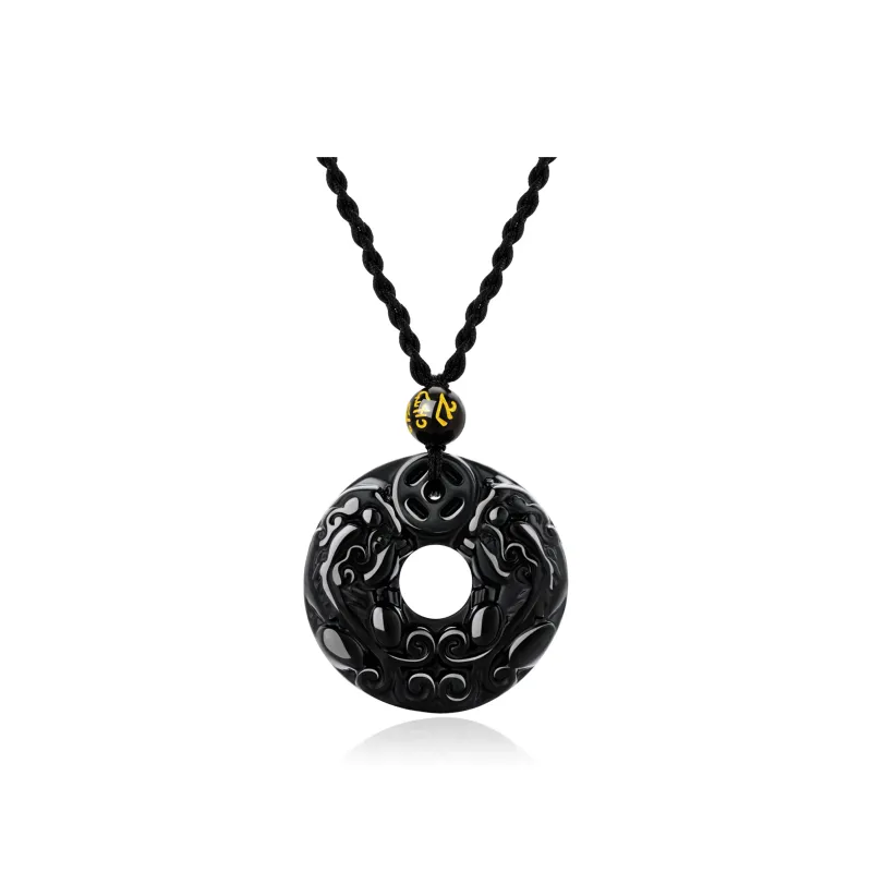 Lao Feng Xiang Chalcedony Jade Necklaces Unisex-0