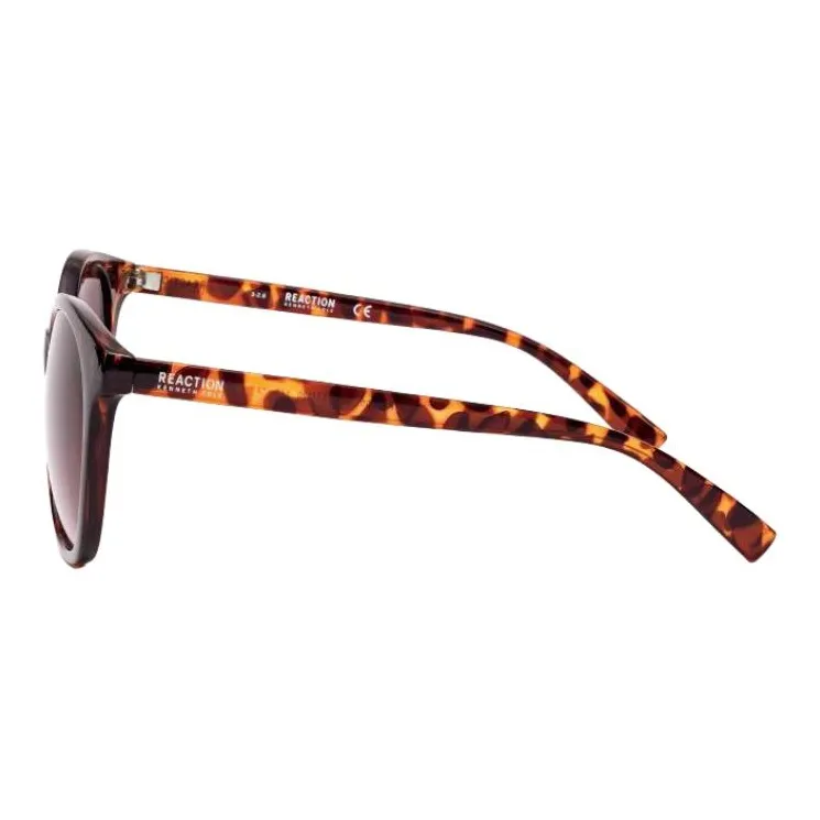 KENNETH COLE Injection Molded Round Sunglasses Women's Tortoiseshell-1