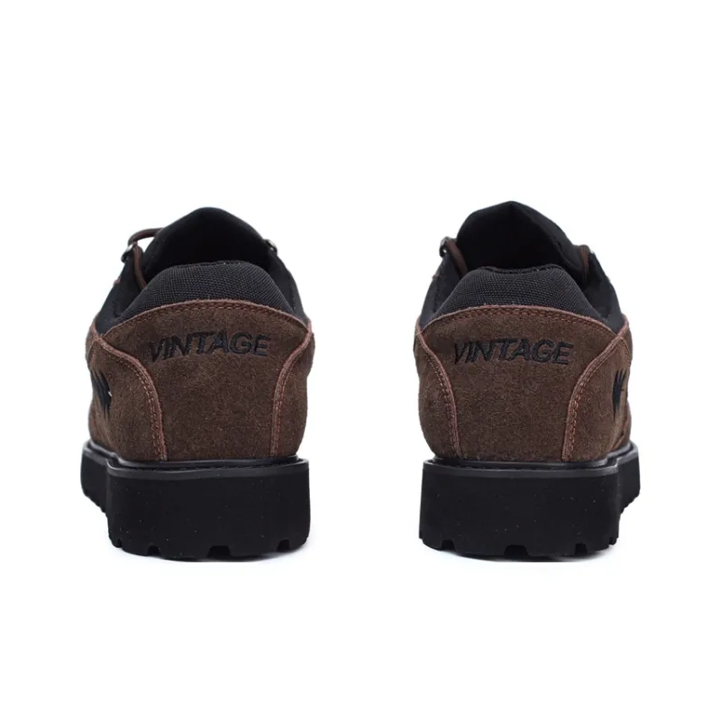 ESTEE GEEA Coverage Slip Resistant Abrasion Resistant Lightweight Breathable Low Top Skateboard Shoes Men's Brown-3