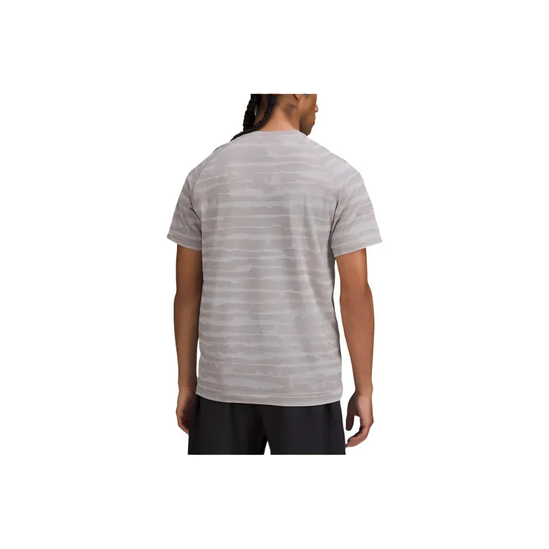 Lululemon Metal Vent Tech T Shirts Men Stripes Gull Gray-0