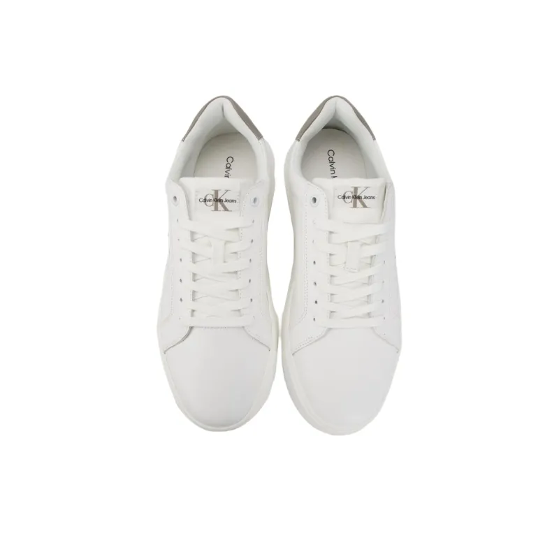 CKJ CALVIN KLEIN JEANS Low Top Skateboard Shoes Men's White-3