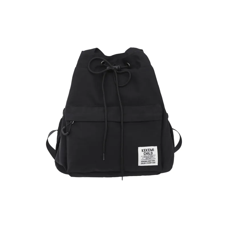 XIANGSU Nylon Backpack Unisex Khaki/Black/White/Gray/Blue-5