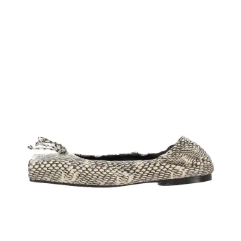 Jacquemus Casual Single Shoes Women's Snakeskin Print Beige