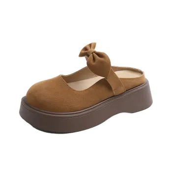 GEJIANI Rubber Sole Slip Resistant Wrap toe Slippers Women's