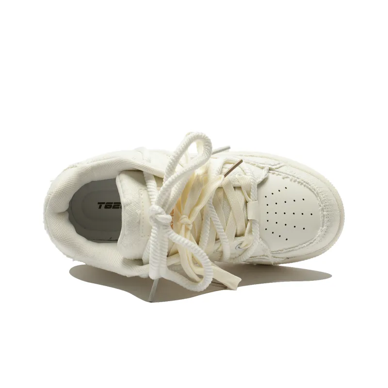 T628 Vintage Puffy Shoes Wear resistant, Lightweight, Breathable, And Non slip. Low Top Skateboard Shoes Unisex-50