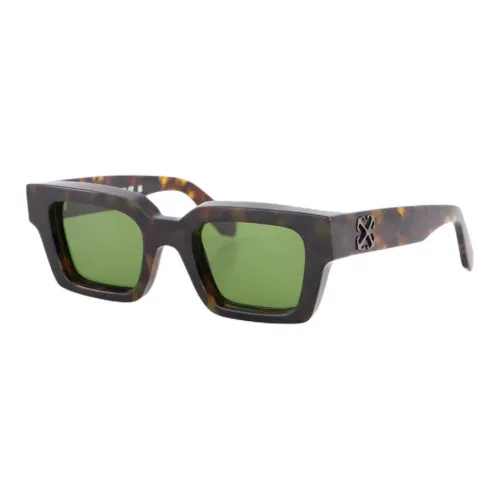 OFF WHITE Acetate Irregular Shape Sunglasses Men's Tortoiseshell
