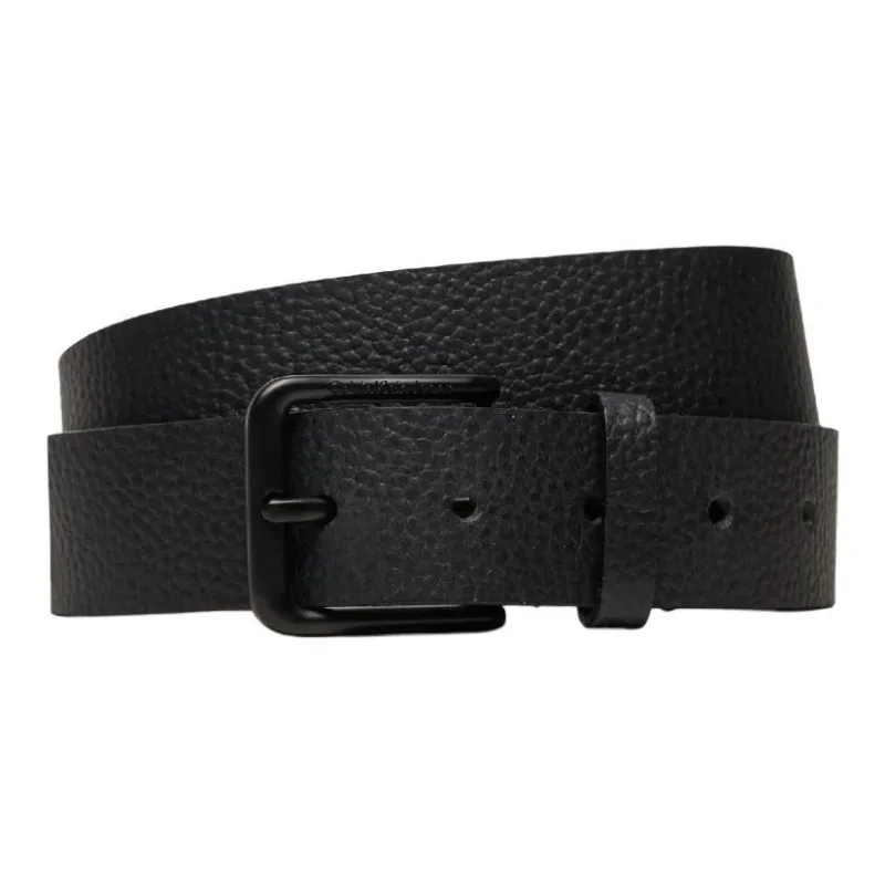 CKJ CALVIN KLEIN JEANS Leather, Metal Leather Belts Unisex Black 3.5cm-2