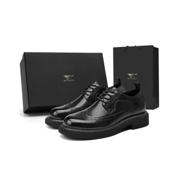 SEPTWOLVES Men's Casual Shoes Men Low Top Black/Brown