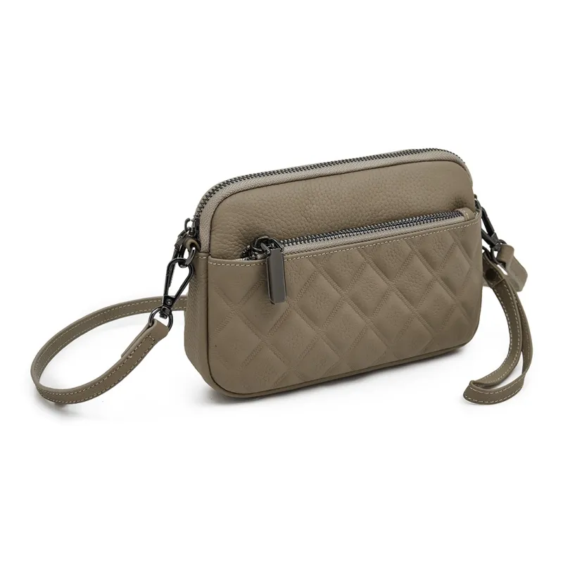 Old Man's Head Top Grain Cow Leather Shoulder Bag, Crossbody Bag Regular Women's Black/White/Khaki-14