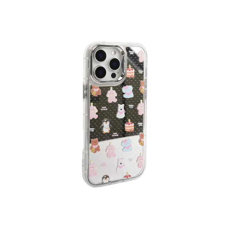 Sopi Acrylic Material Mirror Finish Jellycat Phone Cases Compatible With IPhone 16/15 Pro Max/Apple 13/14 Pro/Max-4