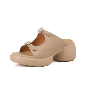 Su Yanjiao Rubber Foam Outsole Quiet Slip Resistant Cushioning Slide Slippers Women's