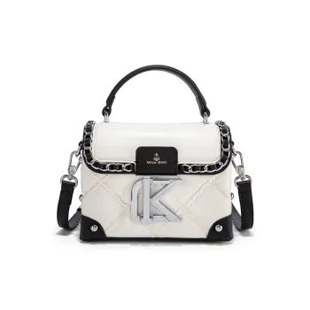 MISS GAIL Synthetic Leather Shoulder Bag Crossbody Bag Handbag Regular Women's White/Pink