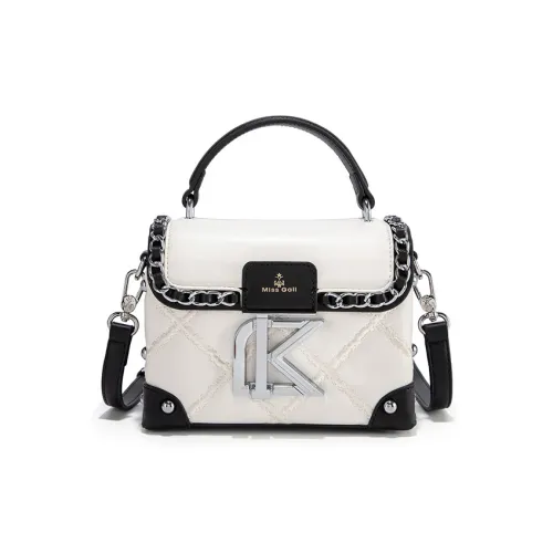 MISS GAIL Synthetic Leather Shoulder Bag, Crossbody Bag, Handbag Regular Women's White/Pink