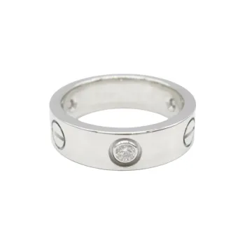 Cartier 2010s 18KT White Gold Love Diamonds Ring