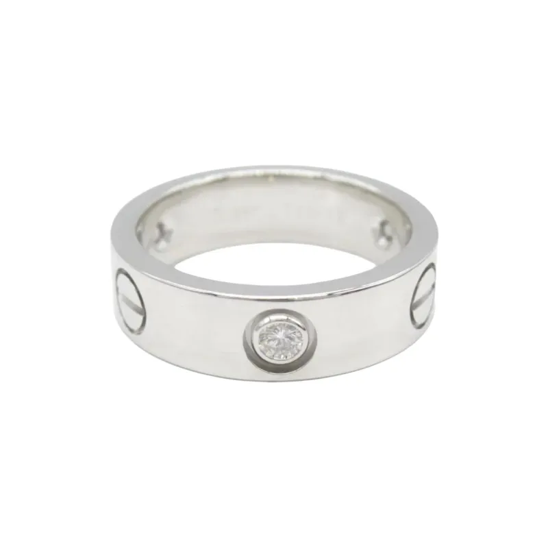Cartier 2010s 18KT White Gold Love Diamonds Ring-0