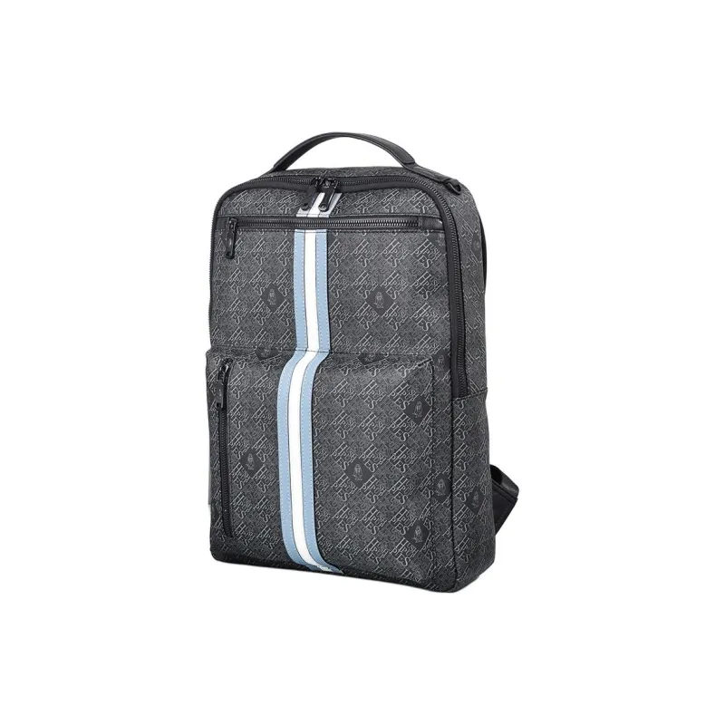 Hush Puppies PVC Polyvinyl Chloride Backpack Medium Size Men's Black-1