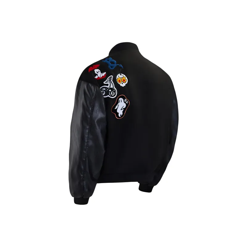 PISYPOX Baseball Jacket Unisex Black-1