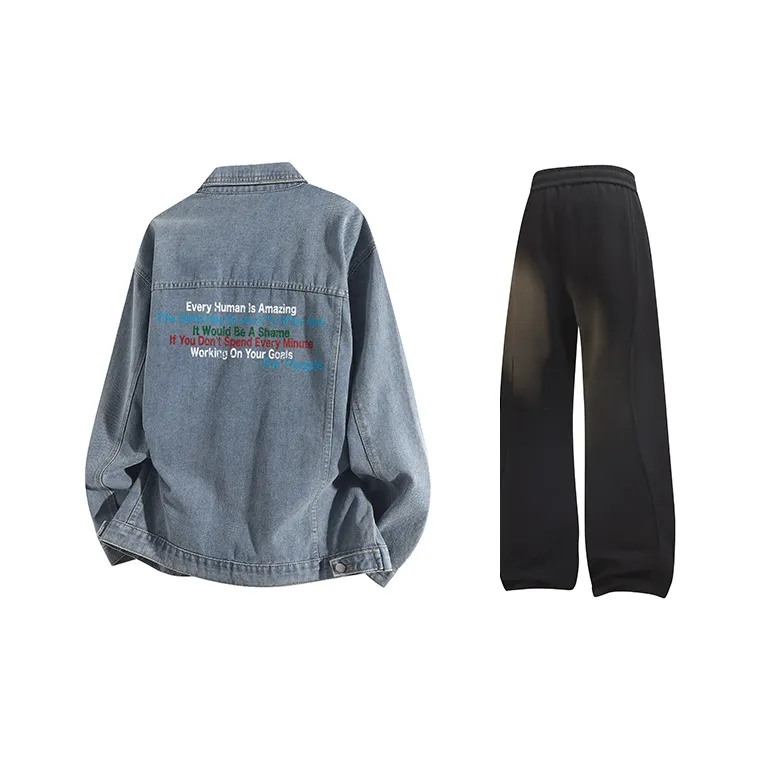 FAX FOR FMACM Casual Sportswear Unisex Dark Gray+Black[Pants]-5