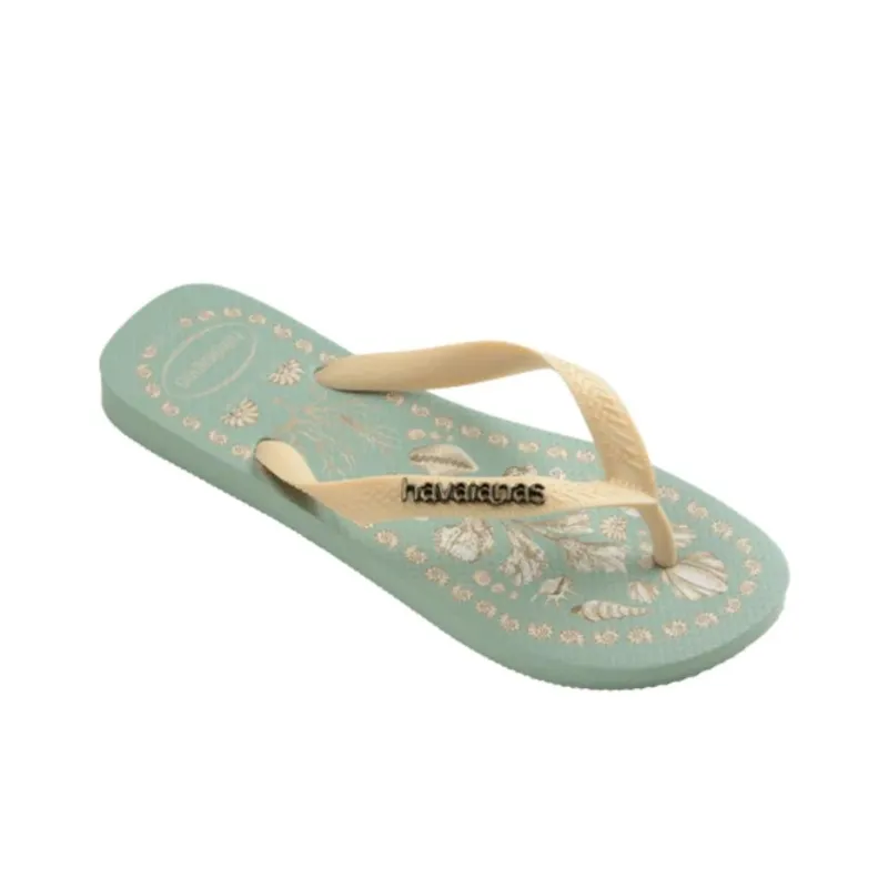 Havaianas Abrasion Resistant Slip Resistant Flip Flops Women's Green-2