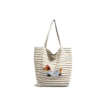 Parker Bear Composite Cloth Shoulder Bag Women's Multicolor