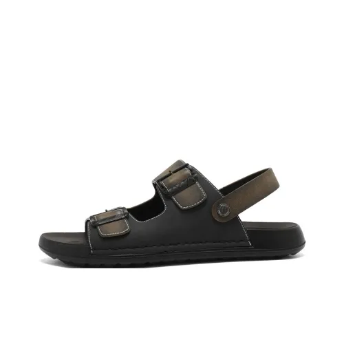 NAVIGARE Small Sailboats Beach Sandals Men's Black Green