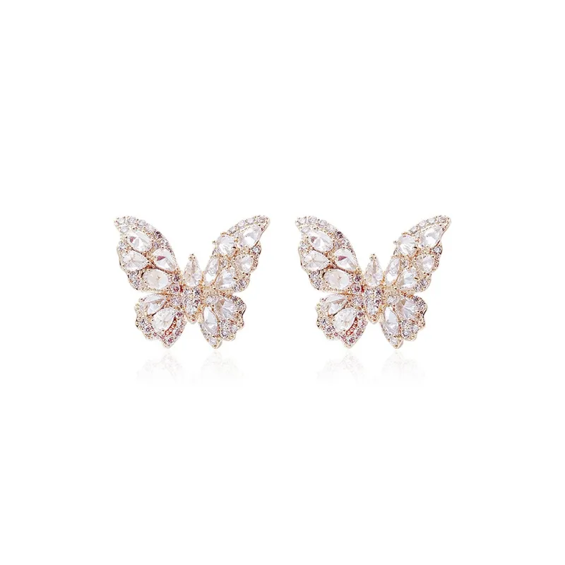 VIOLET Synthetic Cubic Zirconia Stud Earrings Women's-0
