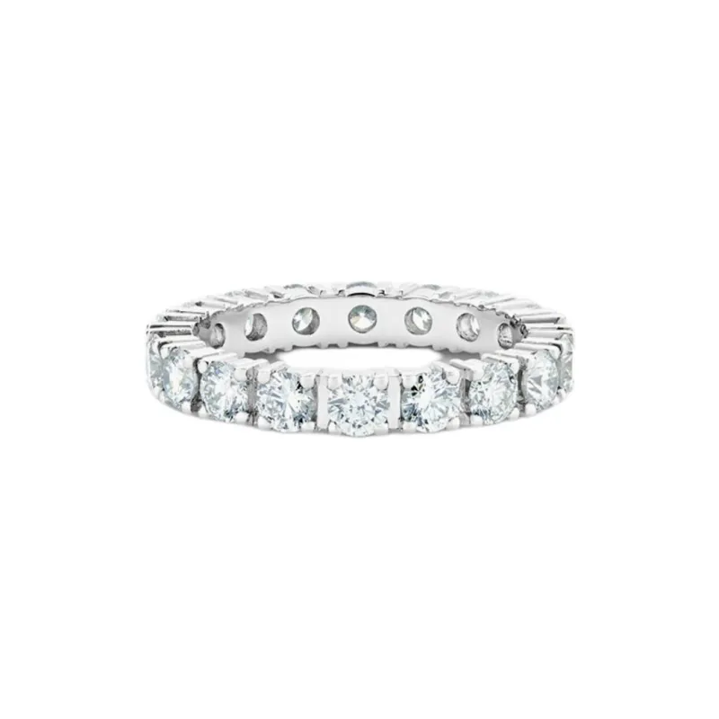 De Beers Platinum Db Classic Full Eternity Diamond Band Ring-0