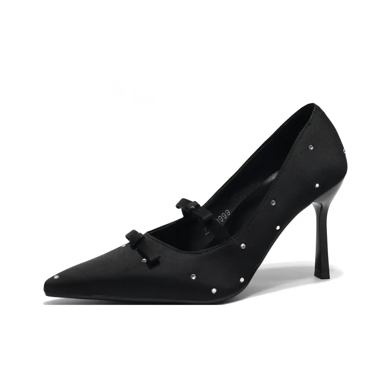Be Good Slim Heel High Heels Women's Black-7