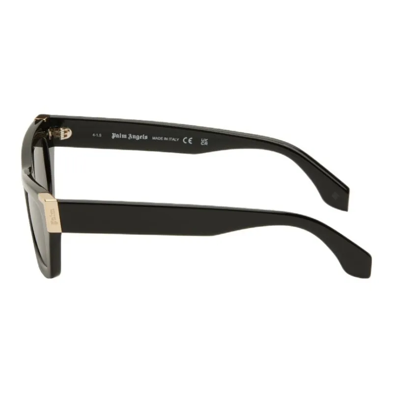 PALM ANGELS Metal Acetate Rectangular Sunglasses Unisex Black-1