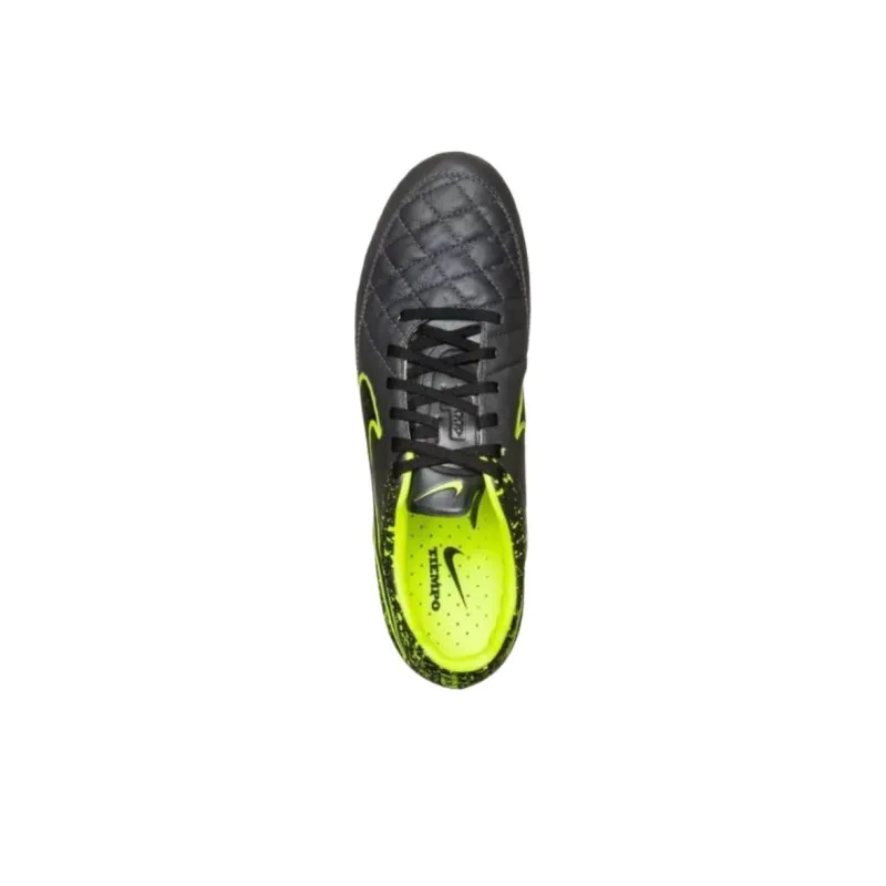 Nike Tiempo Legend 5 Cushioning Slip Resistant Support Soccer Shoes Men's Black Yellow-1