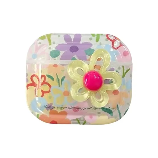 Beams Compatibility Airpods4/3/Pro/Pro2 TPU Ins Summer Oil Painting Dopamine Dressing Floral Headphone Cases-0