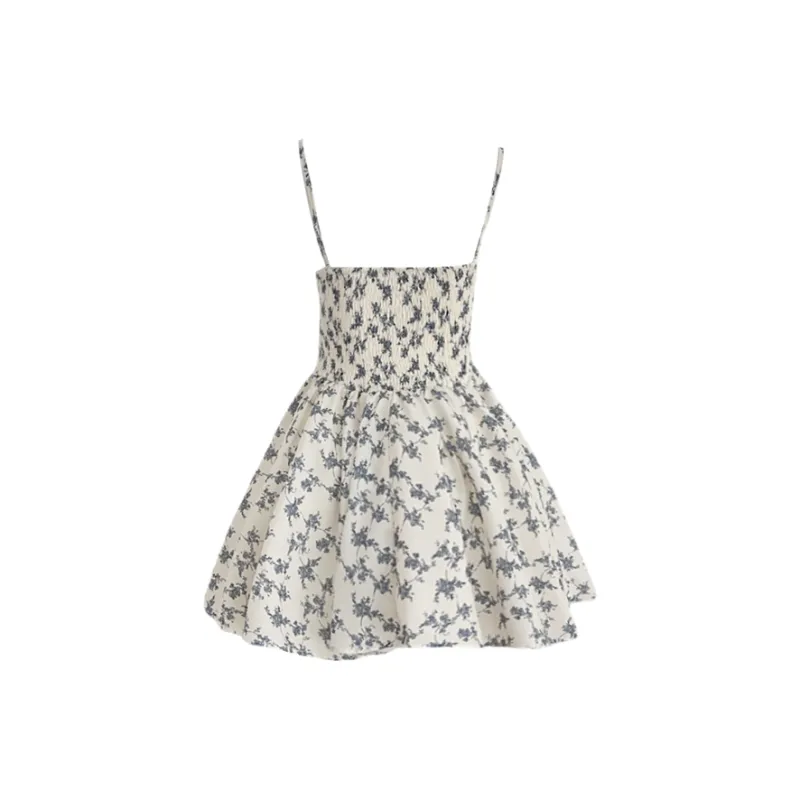 Udon House Slip Dress Women's Blue And White Porcelain-1