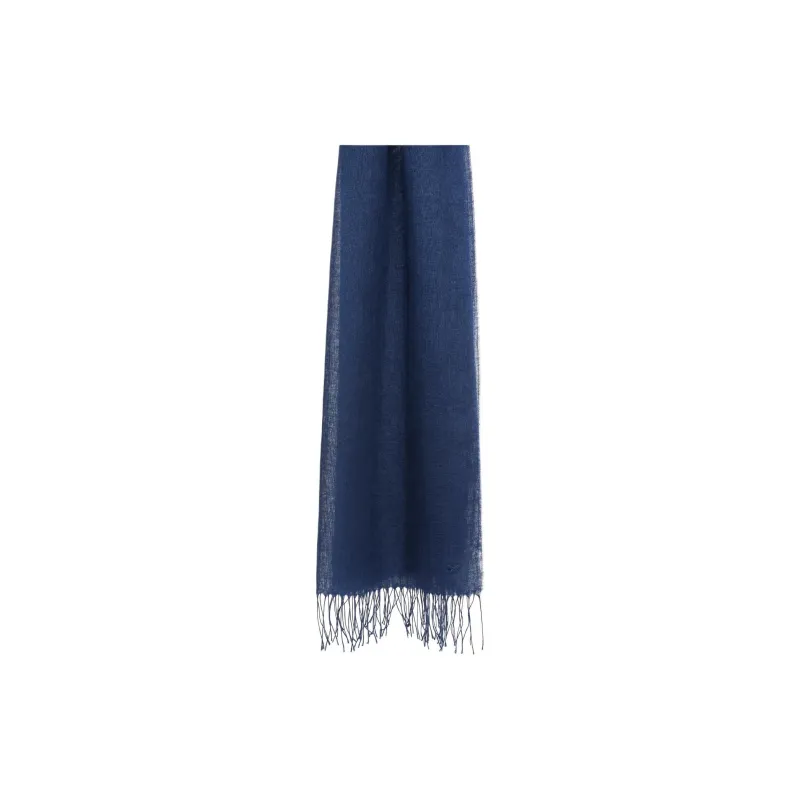 WEEKEND MaxMara Linen Knit Scarves Women's Blue-0