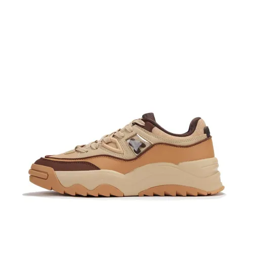 361° Anti Slip Wear Resistant Low Top Skateboard Shoes Men's Yellow Brown