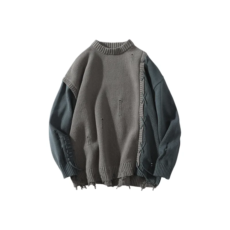 A SQUARE ROOT Sweater Unisex Dark Gray-2