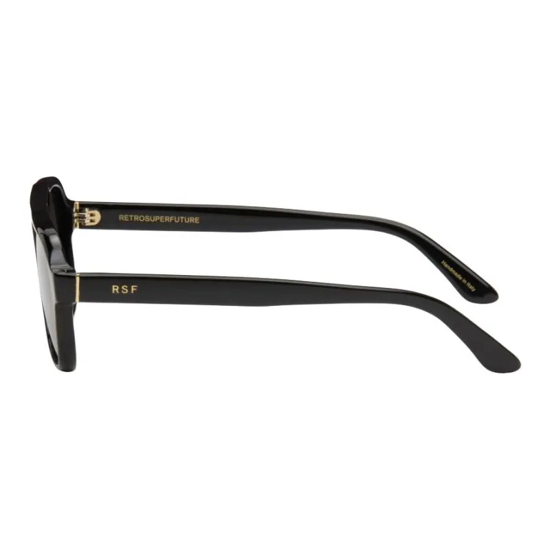 Retrosuperfuture Acetate Aviator Sunglasses Unisex Black-1