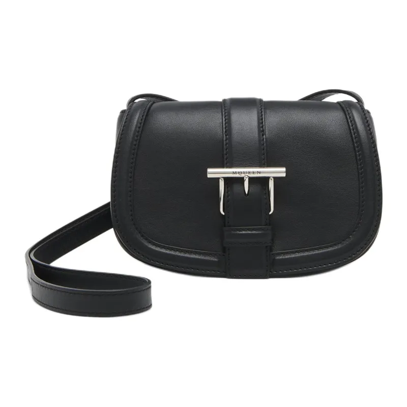Alexander McQueen Cow Leather Crossbody Bag Mini Women's Black-0
