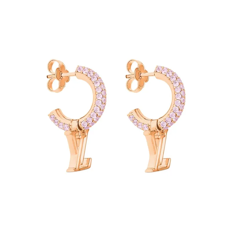 LOUIS VUITTON Metal Earrings Women's Rose Gold-1