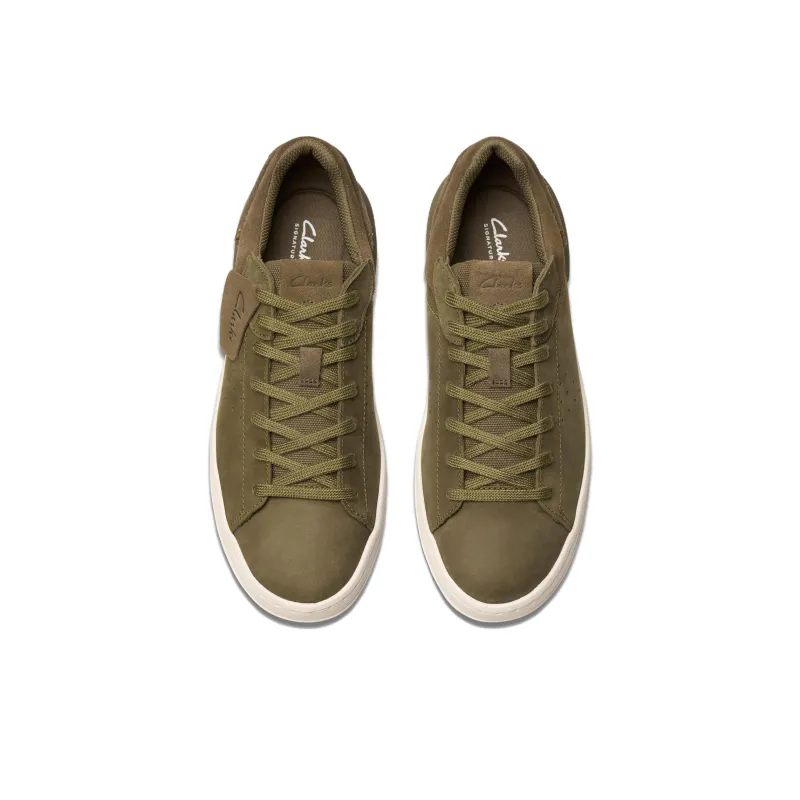Clarks Courtlite 2 Run Low Top Skateboard Shoes Men's Olive-3