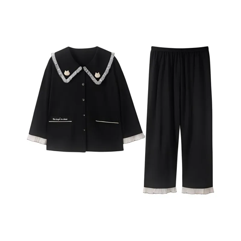 GRACE TOPIC Pajama Set Women's Black-0