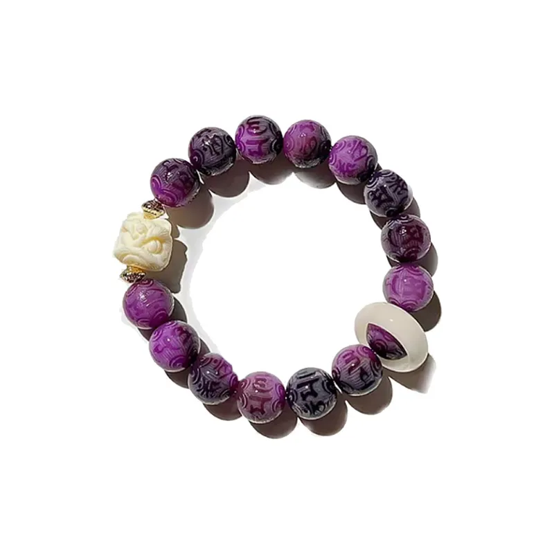 Blooming Petals White Jade Bodhi Bracelets Unisex-0